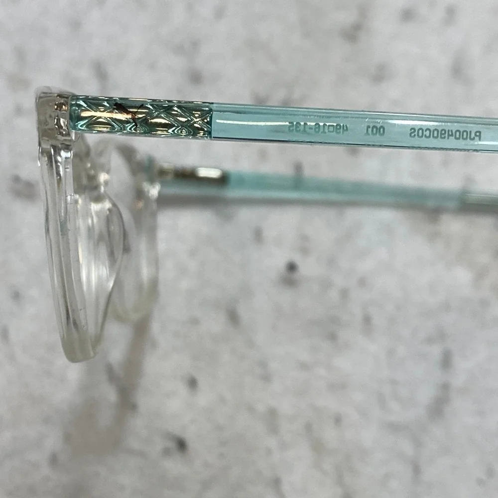 Puma PJ0049OCOS Eyeglasses Kids Clear Teal  Rectangular Frames 49-16-135
